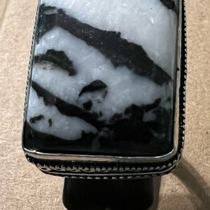 925 white buffalo ring